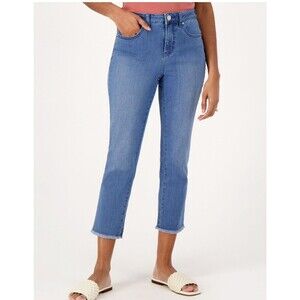 Sz 12 Rinse Regular Wash Primabelle Crop Jeans From Belle By Kim Gravel A475531